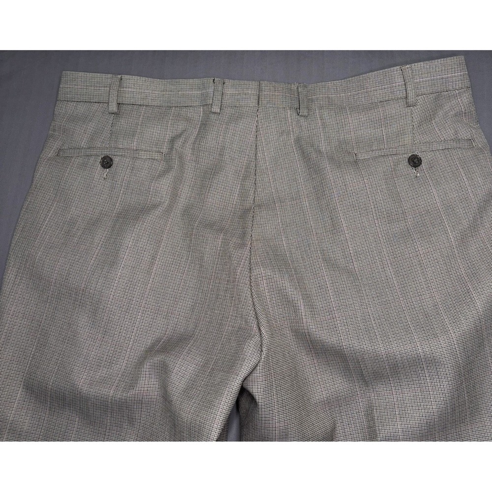 Lauren Ralph Lauren Mens Dress Pants 38x30 Gray Glen Plaid Cuffed - Picture 7 of 11